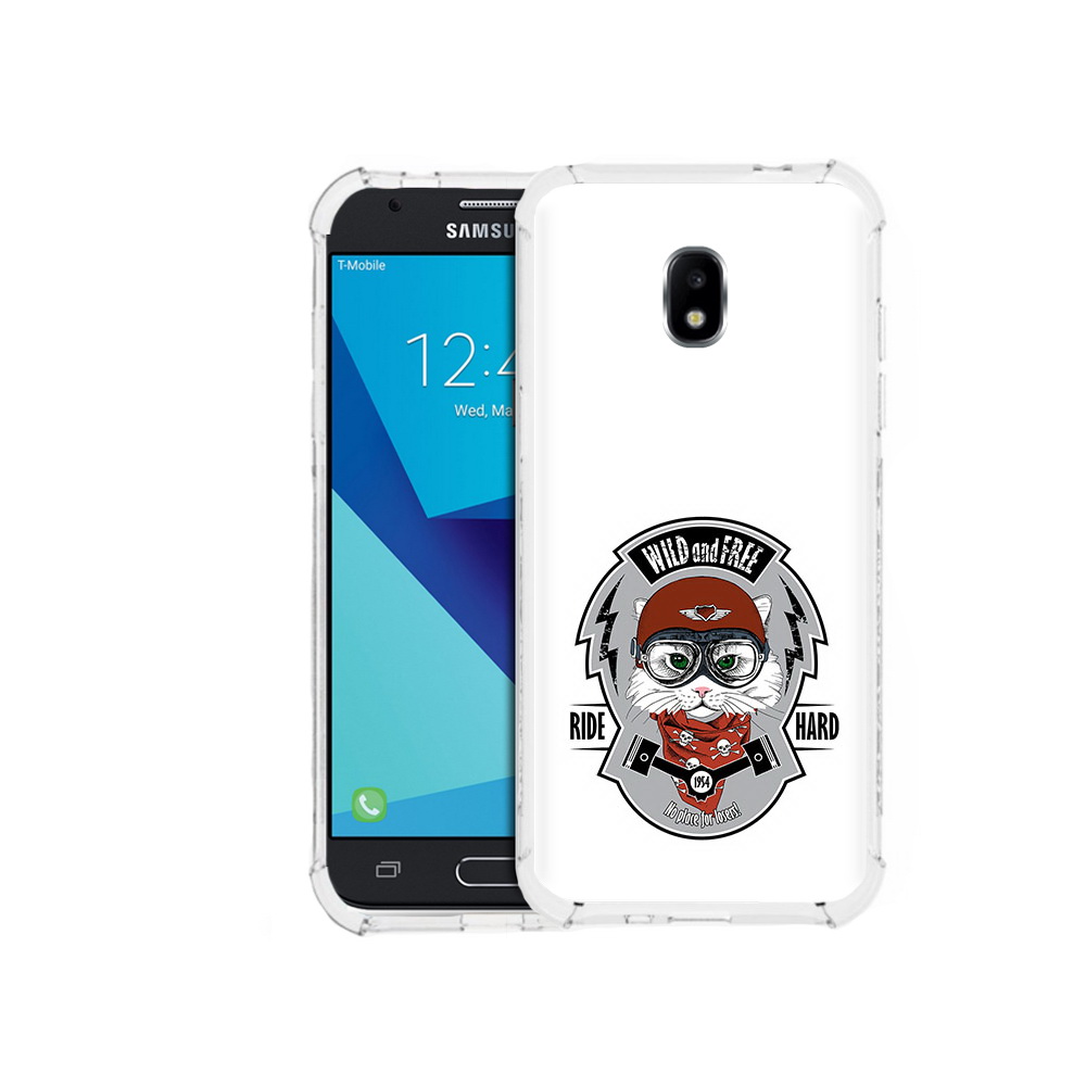 Чехол MyPads Tocco для Samsung Galaxy J7 Pro кошка в шлеме (PT128255.589.404)