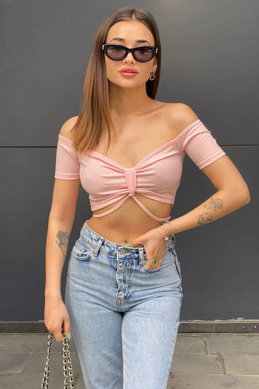 

Топ женский Zechka zck0437-PEMBE розовый L (доставка из-за рубежа), zck0437-PEMBE