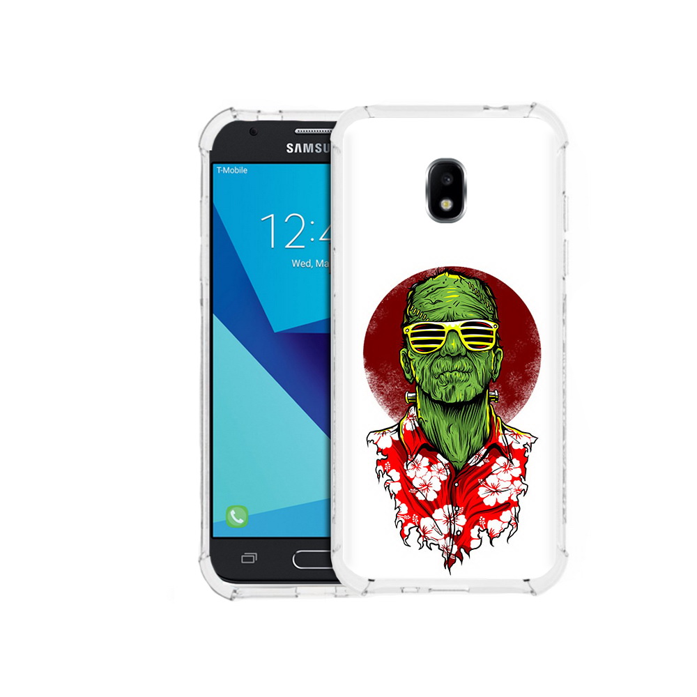 

Чехол MyPads Tocco для Samsung Galaxy J7 Pro крутой зеленый мужчина в очках, Прозрачный, Tocco