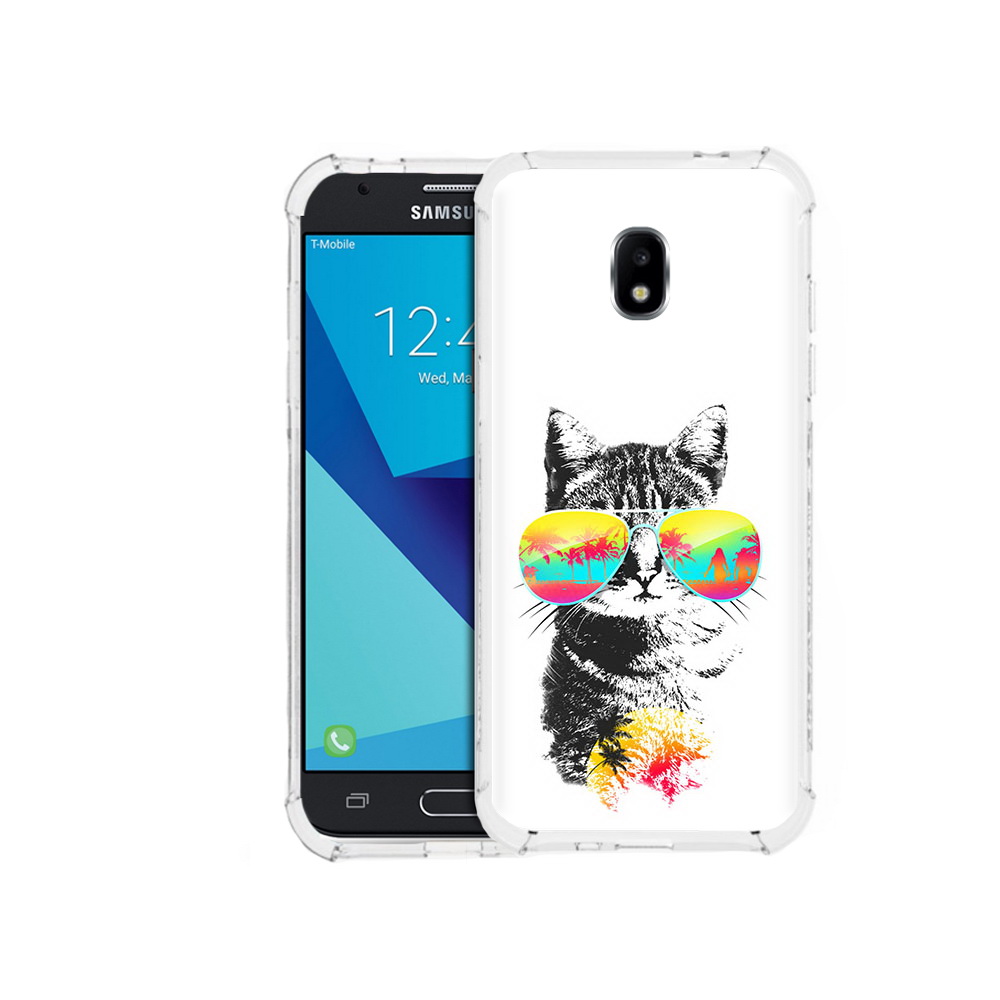 

Чехол MyPads Tocco для Samsung Galaxy J7 Pro крутой кот (PT128255.589.425), Прозрачный, Tocco