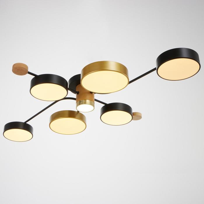 

Светильник 35437/7 LED 149Вт 3000-6000К золото-черный 105х70х13,5 см, Слим