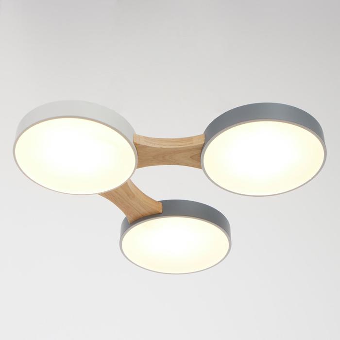 

Люстра 625362/5 LED 39Вт 3 режима 3000-6000К светлое дерево 67х50х5 см