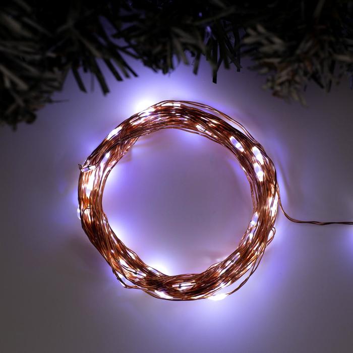 

Светодиодная нить Luazon Lighting Нить роса 5198363 10 м белый теплый, Нить роса