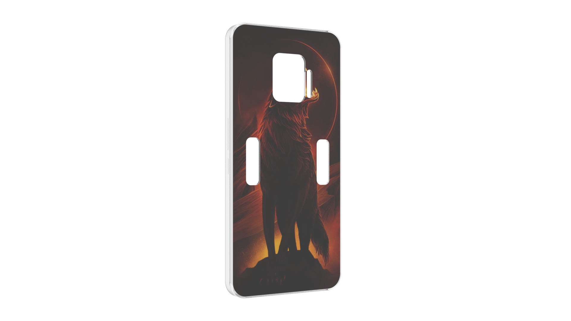 Чехол MyPads волчара с огнем внутри для ZTE Nubia Red Magic 7 Pro