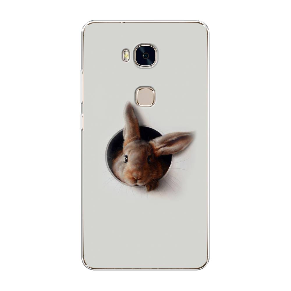 

Чехол для Honor 5X "Любопытный кролик", Серый;коричневый, 60550-1