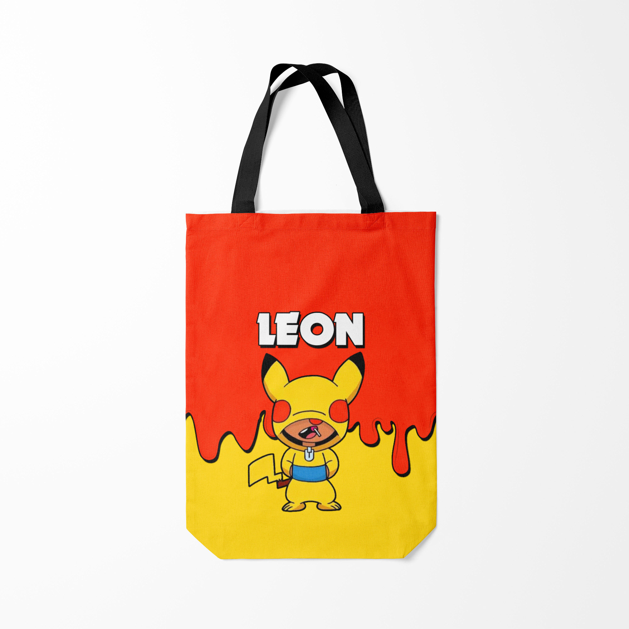 

Сумка шoппер унисекс Burnettie Brawl Stars Leon Pikachu, красный; желтый, Brawl Stars Leon Pikachu