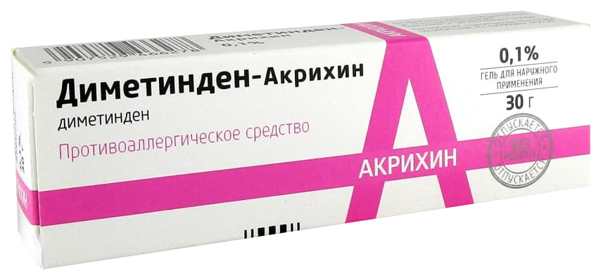 Купить Диметинден-акрихин гель д/наружн примен 0, 1% 30г, Medana Pharma
