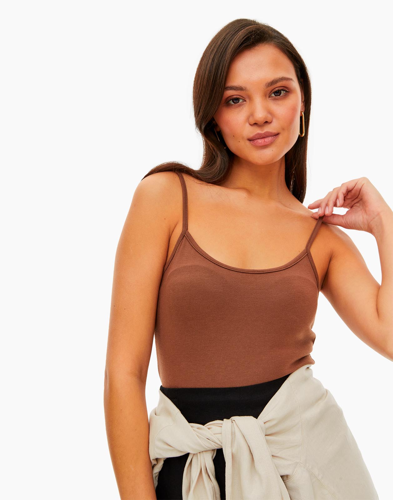 

Топ женский Gloria Jeans GTN003484 коричневый M, GTN003484