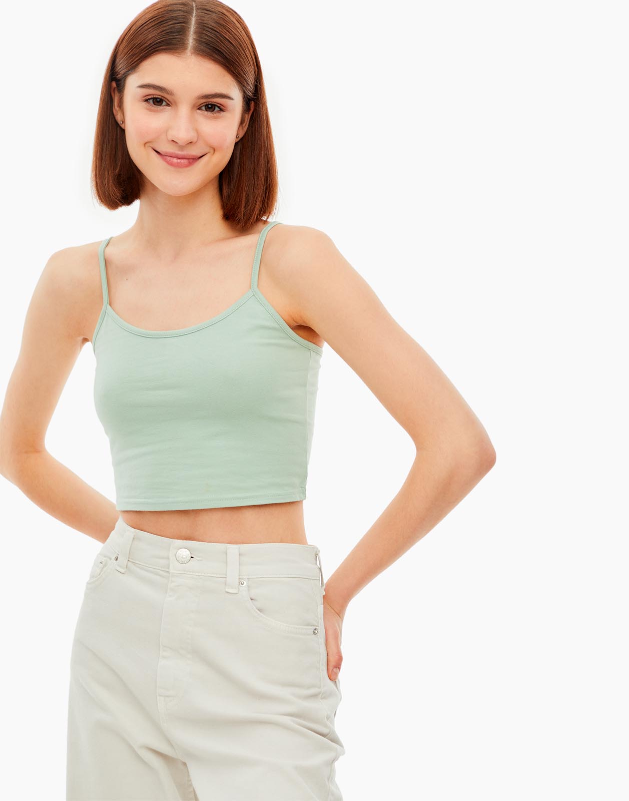 

Топ женский Gloria Jeans GTN003484 зеленый XS, GTN003484