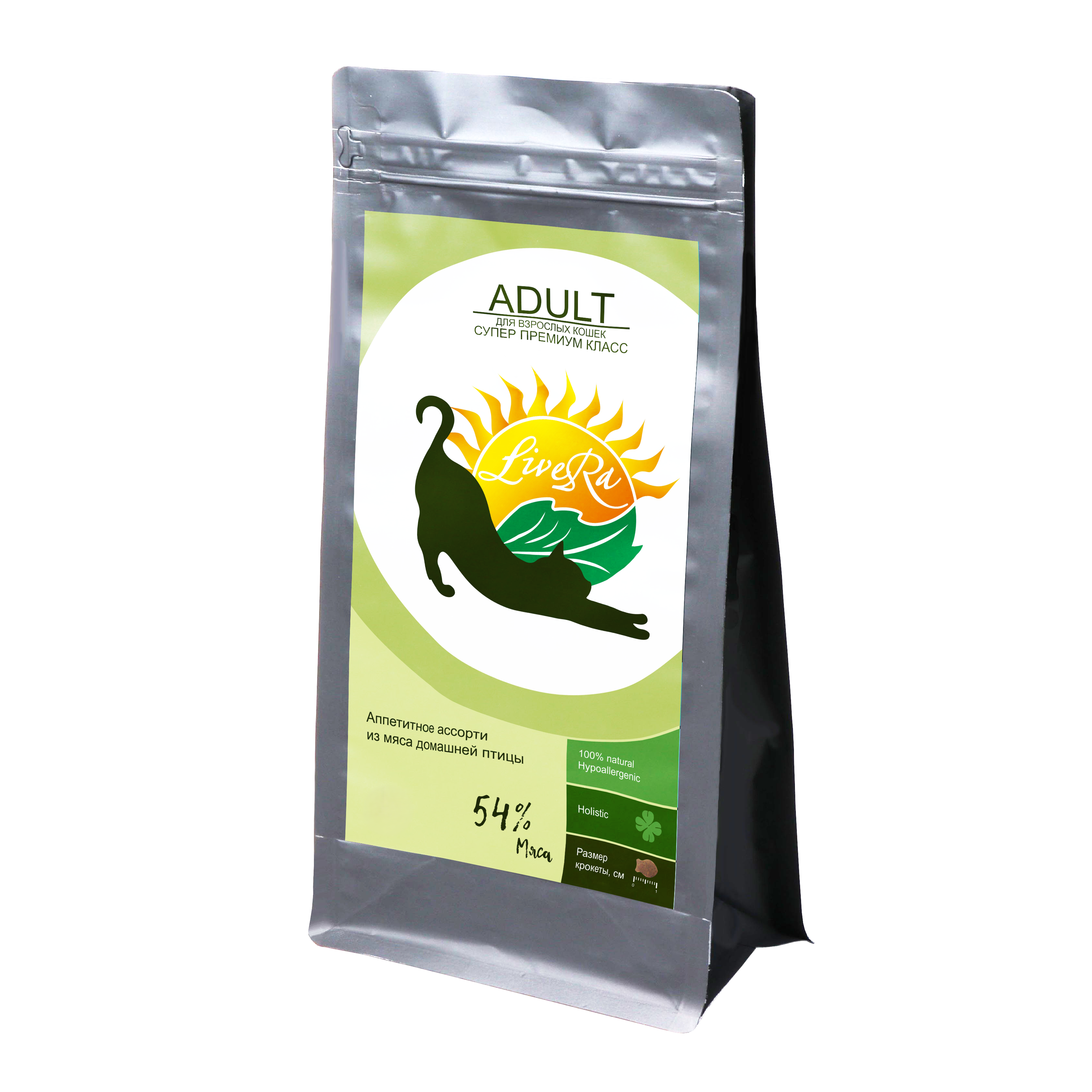 Сухой корм для кошек LiveRA Adult, мясо домашней птицы, 3,5 кг