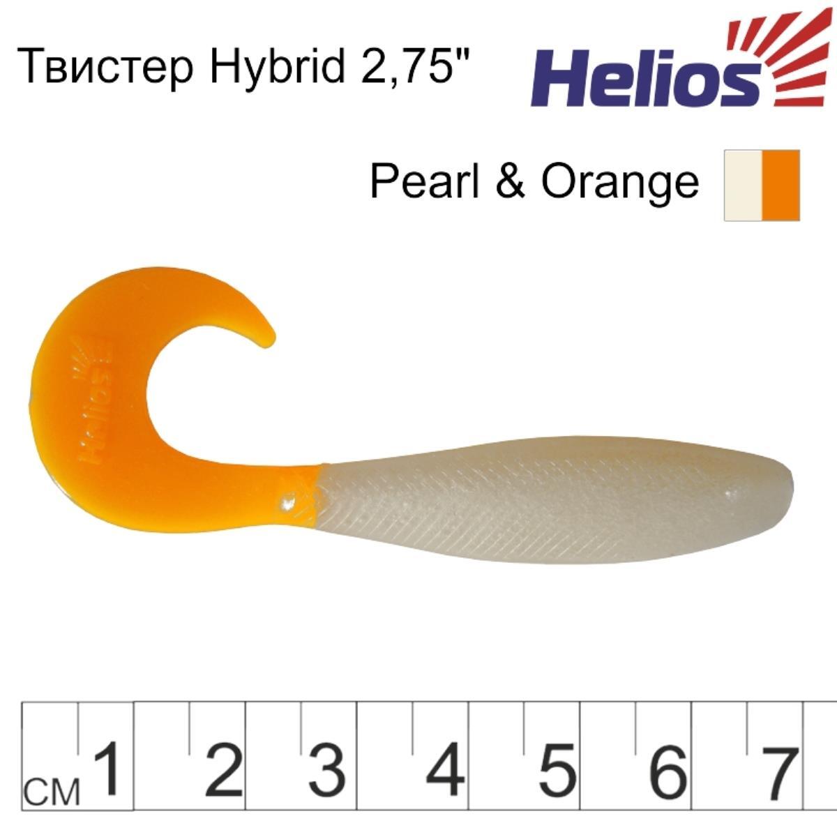 

Твистер Hybrid 3,15"/8,0 см Pearl & Orange 7шт. (HS-14-019) Helios