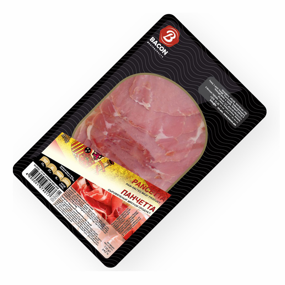 

Панчетта Bacon сыровяленая нарезка 120 г