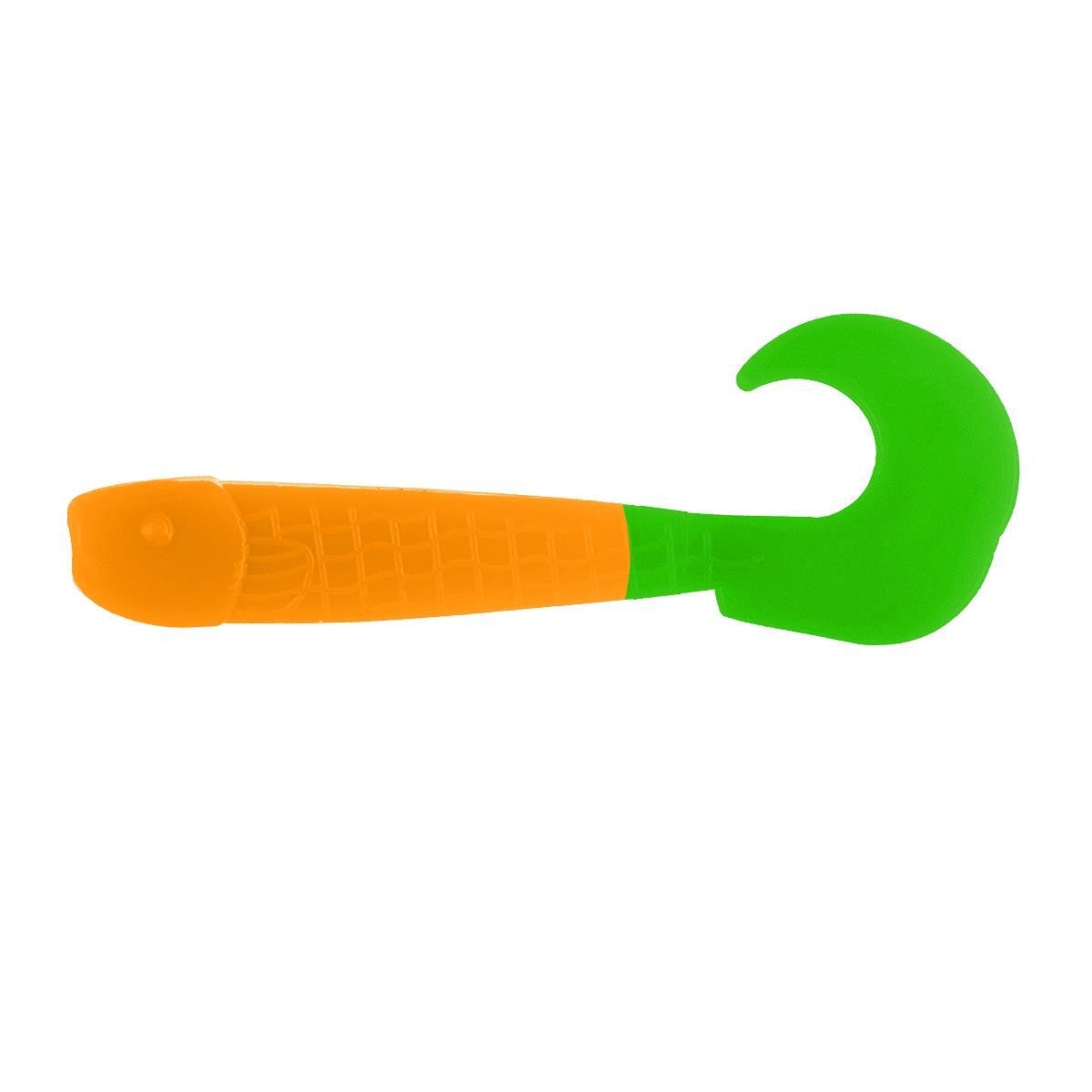 

Твистер Long Hybrid 3,55"/9,0 см Orange & Green 7шт. (HS-15-025) Helios