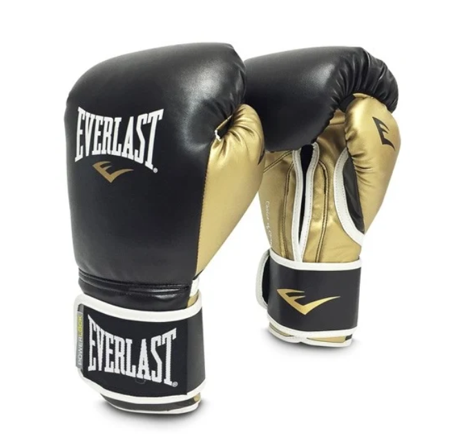 

Перчатки тренировочные Everlast Powerlock PU 14oz чёрно-золотые, 1 пара, Золотистый;черный