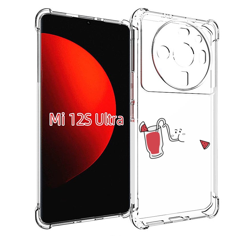 

Чехол MyPads арбузный-напиток для Xiaomi 12S Ultra, Прозрачный, Tocco
