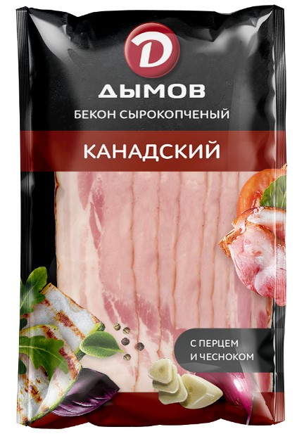 

Бекон Дымов Канадский сырокопченый 150 г