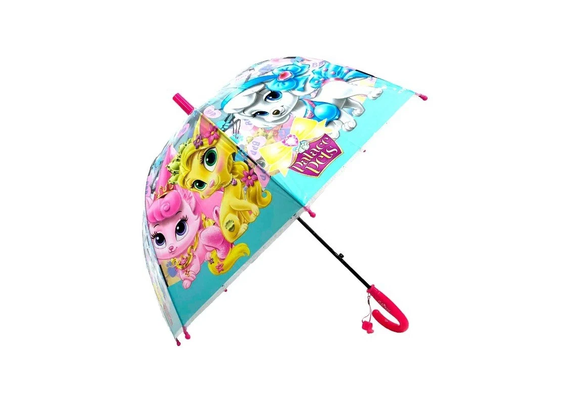 Зонт-трость детский Galaxy C-512 Королевские питомцы розовый 11439