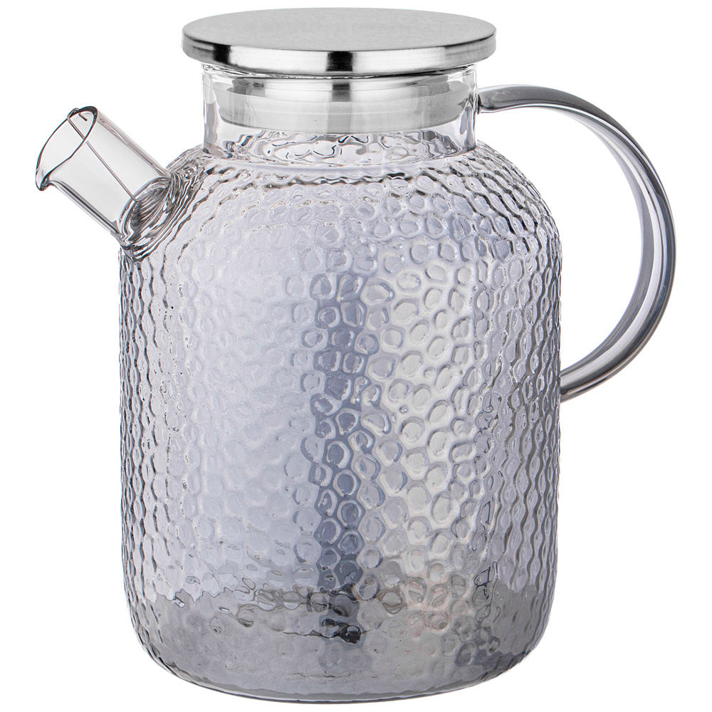 

Чайник заварочный Agness Smoky 1.7л жаропрочное стекло 887-208_, Серебристый