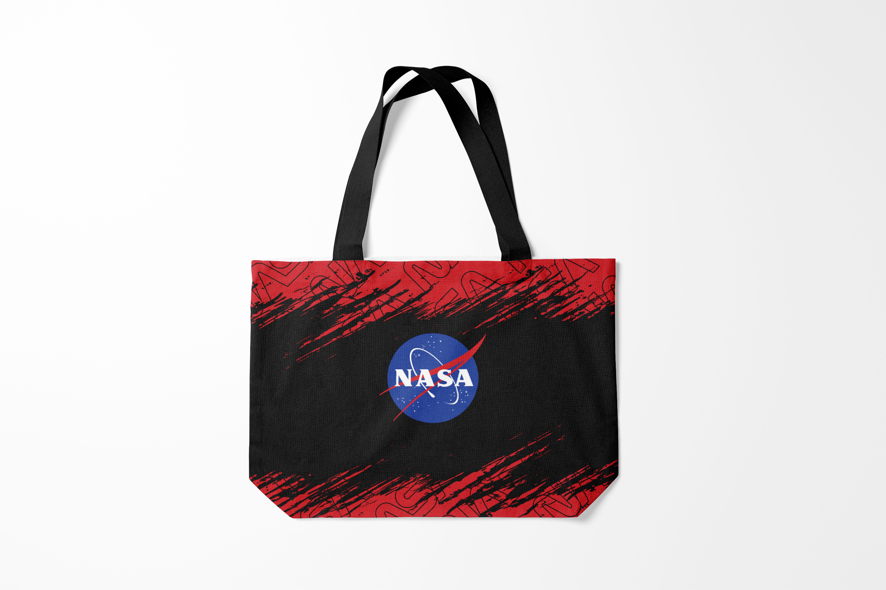 

Сумка шoппер унисекс Burnettie Модные NASA НАСА, черный, Модные NASA НАСА