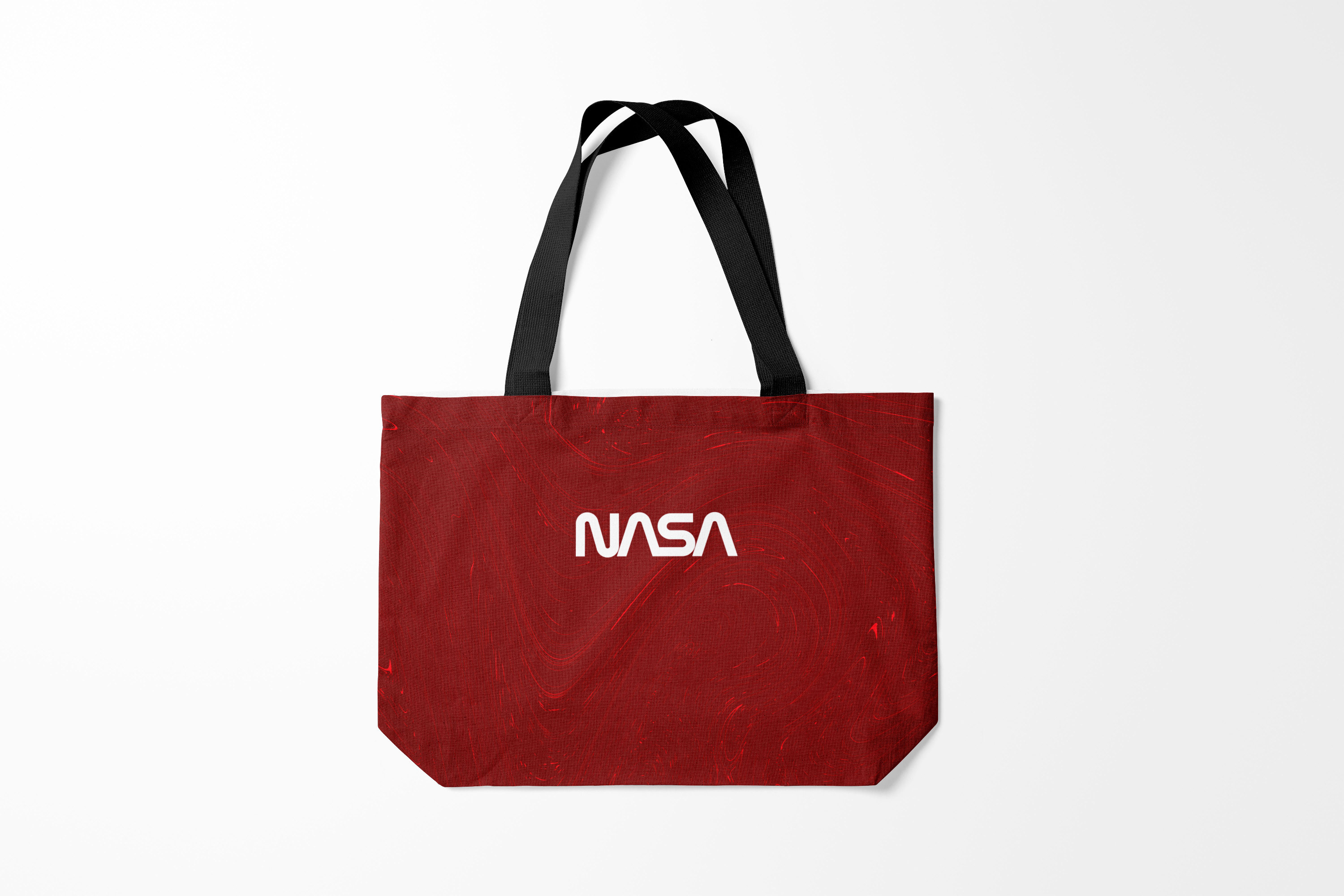 

Сумка шoппер унисекс Burnettie Модные NASA НАСА, красный, Модные NASA НАСА