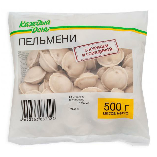 

Пельмени Каждый день с курицей и говядиной 500 г
