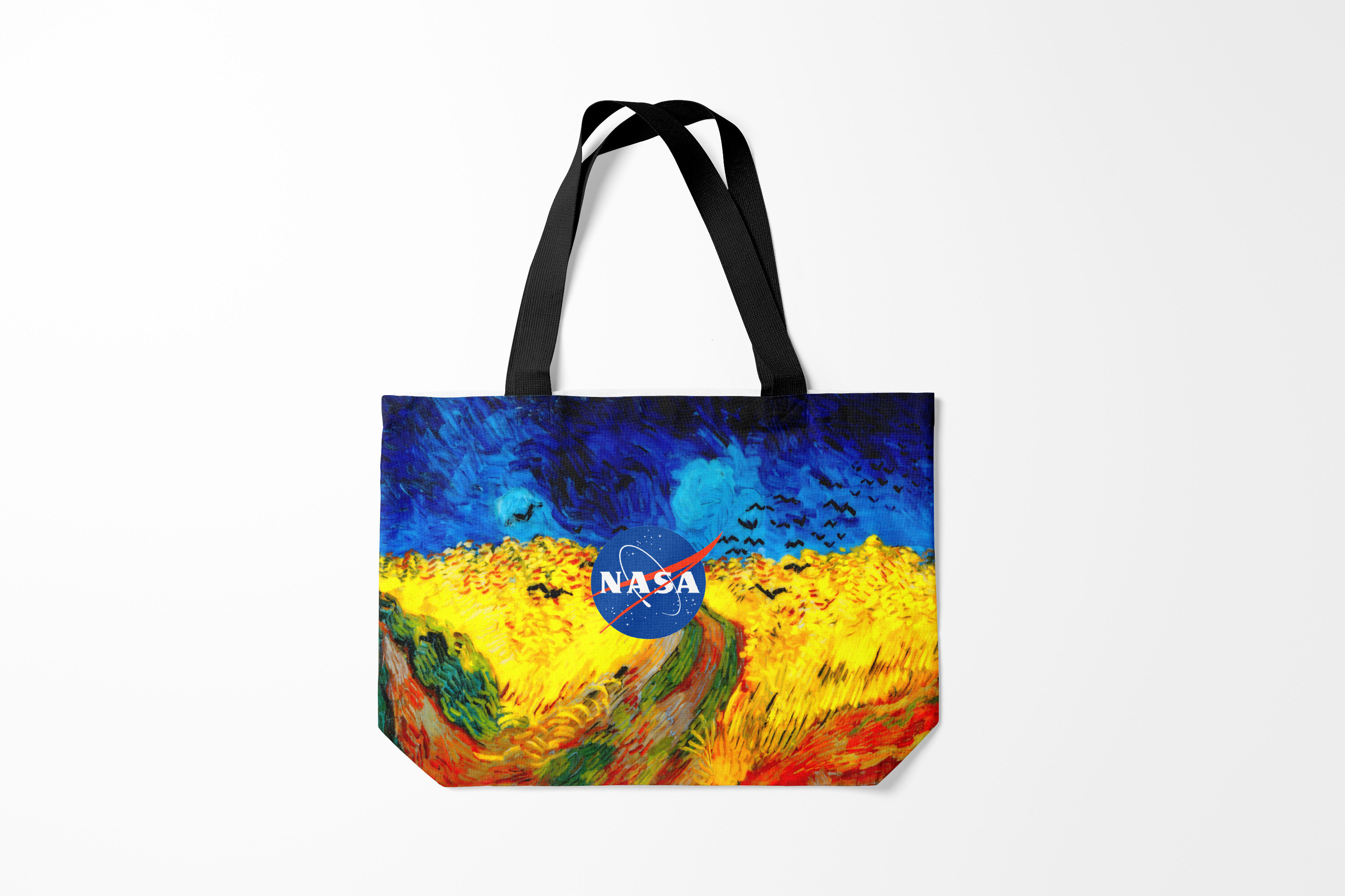 

Сумка шoппер унисекс Burnettie Модные NASA ВАНГОГ, синий, Модные NASA ВАНГОГ