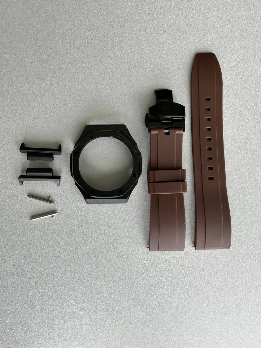 

Ремешок из двух частей унисекс Watch Band GA-2100/2 черно-коричневый, Коричневый;черный, GA-2100/2