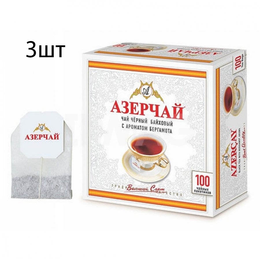 

Чай Азерчай с Бергамотом 2 г, 3 шт по 100 пакетиков