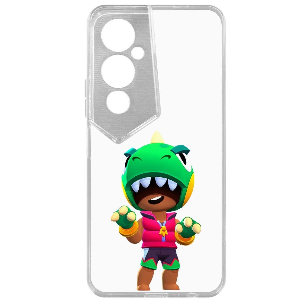 

Чехол-накладка Brawl Stars-Дино Леон для Tecno Pova 4 Pro, Прозрачный