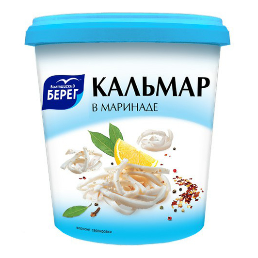 Кальмар Балтийский Берег в маринаде 390 г