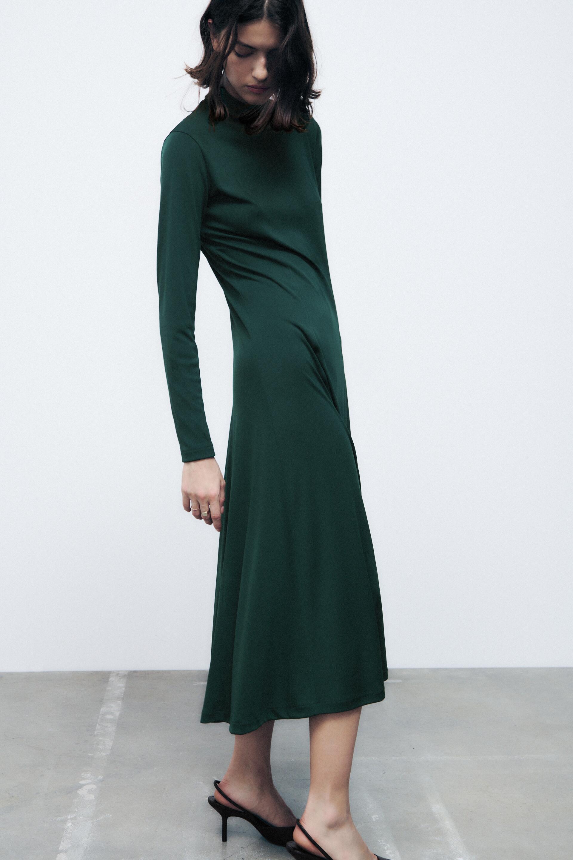 

Платье женское ZARA 00264633 зеленое S, 00264633