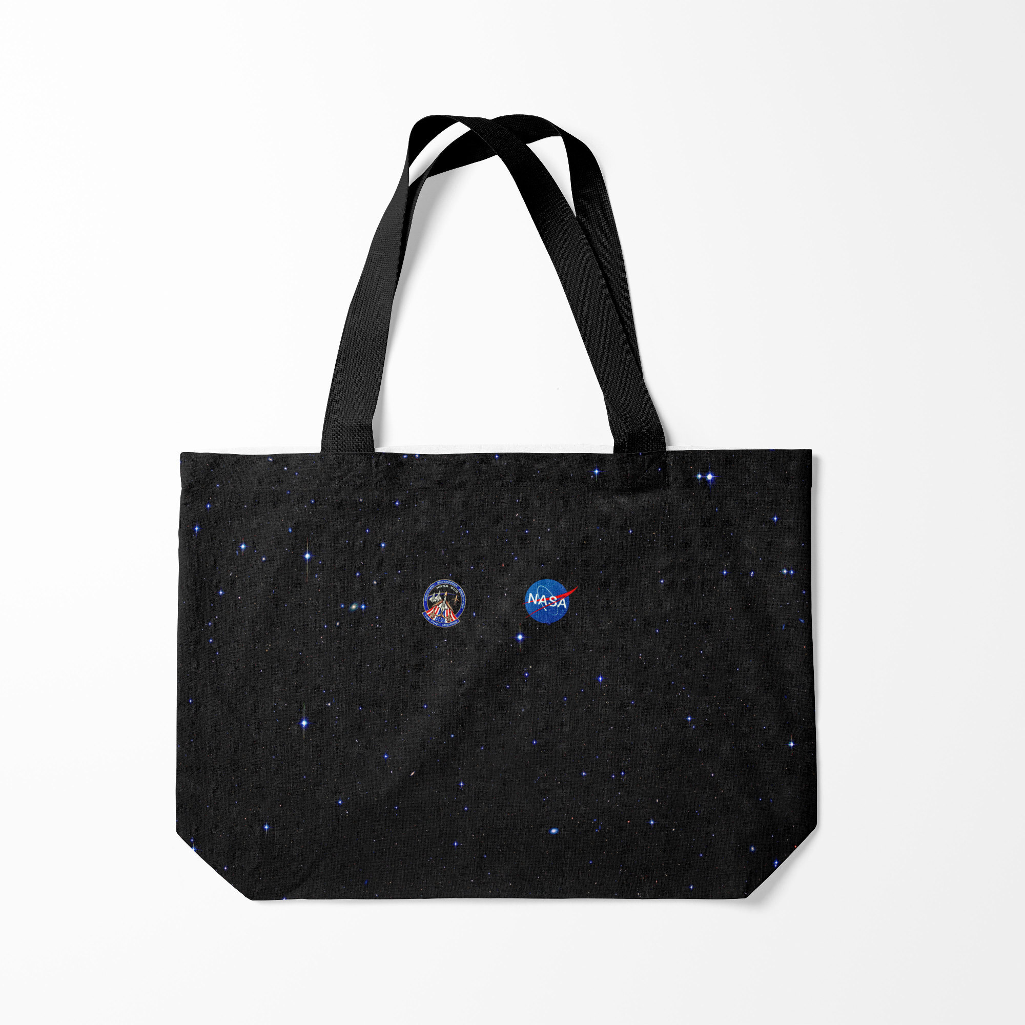 

Сумка шoппер унисекс Burnettie NaSa Space Космос Наса, черный, NaSa Space Космос Наса
