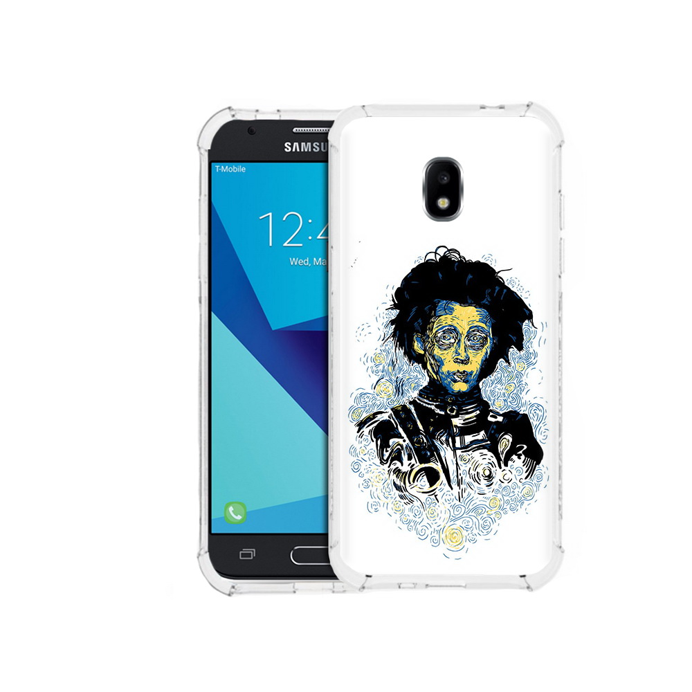 

Чехол MyPads Tocco для Samsung Galaxy J7 Pro парень черно-белый абстракция, Прозрачный, Tocco