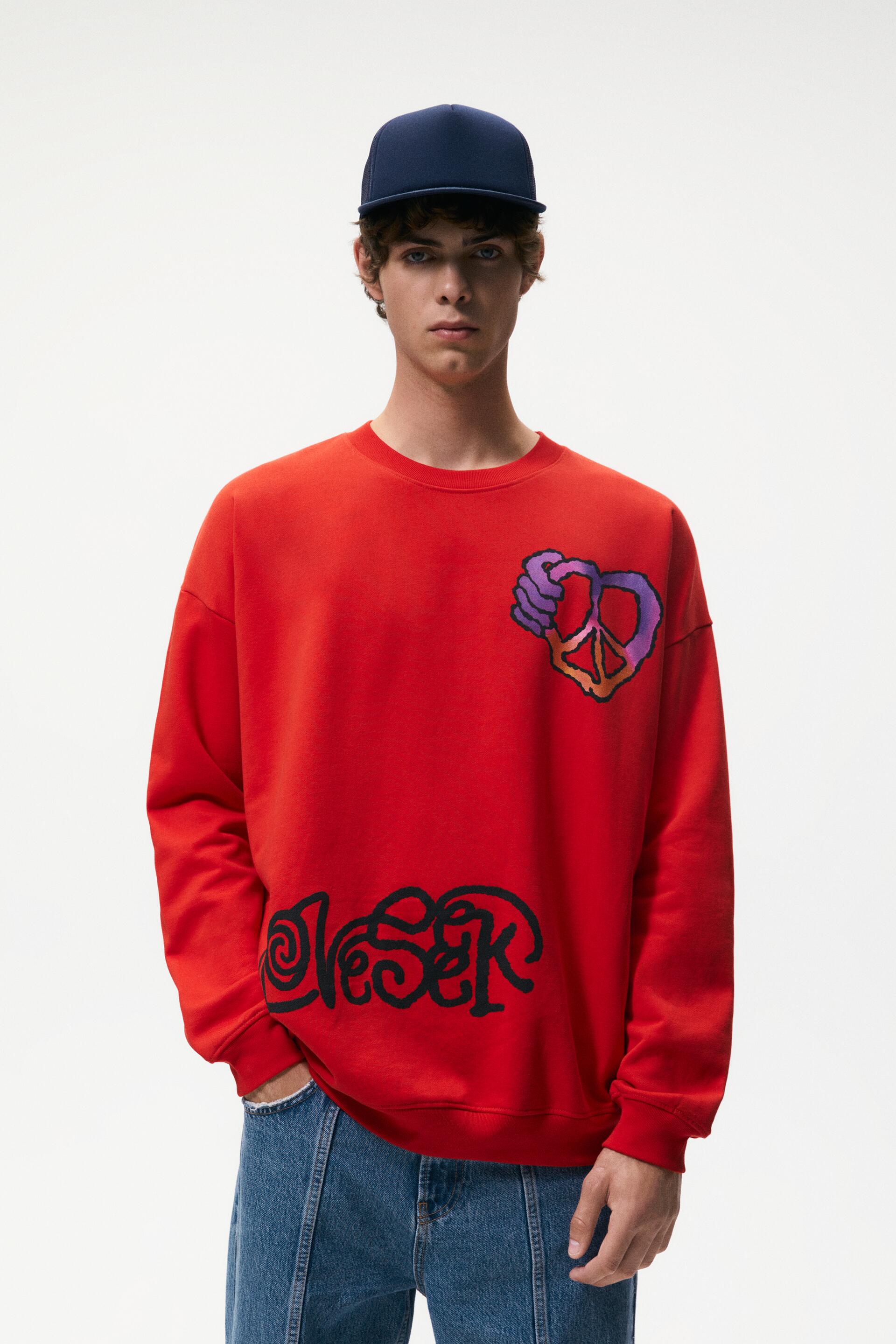

Свитшот мужской ZARA 00495321 красный M (доставка из-за рубежа), 00495321