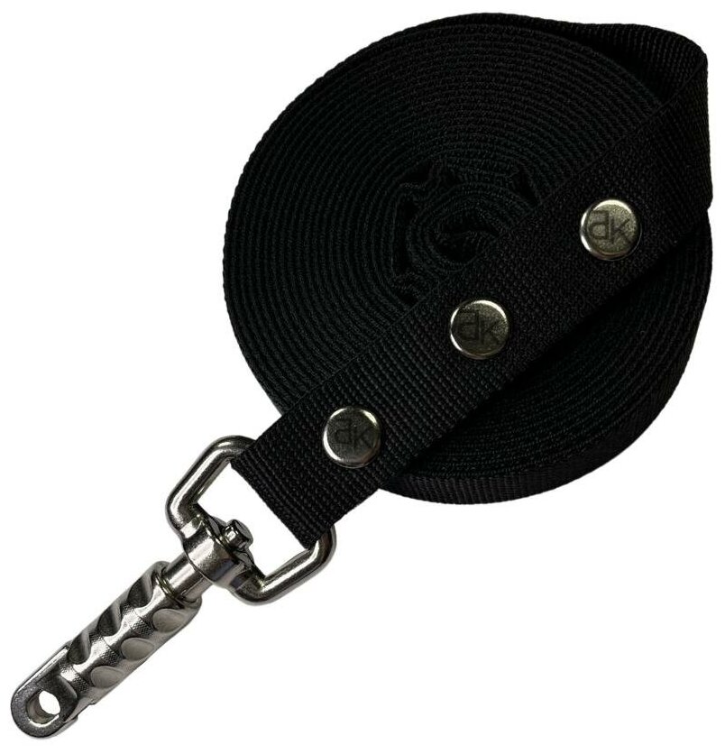 

Поводок для собак Б.К. нейлон с цилиндрическим карабином 20 м х 25 мм черный (до 150 кг), нейлон с цилиндрическим карабином 20 м х 25 мм черный