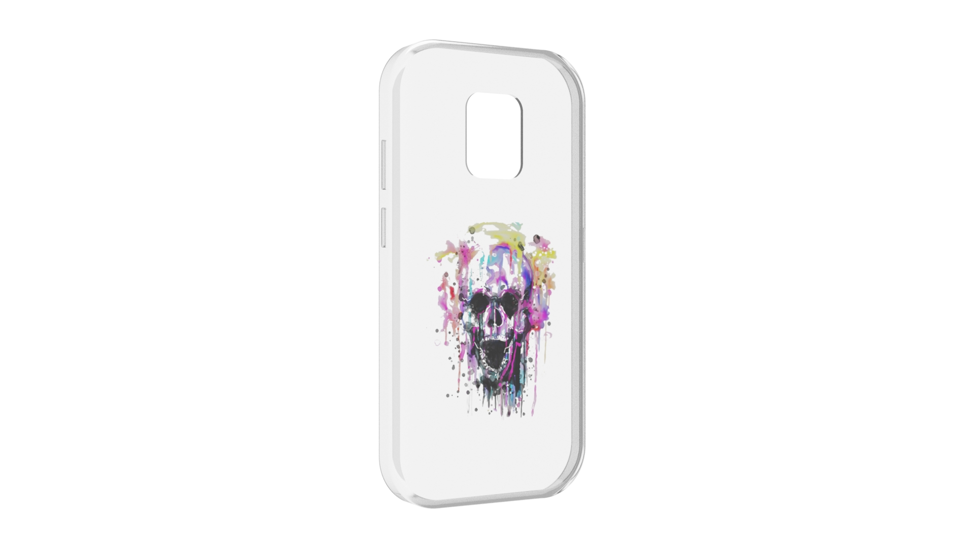 

Чехол на Lenovo K14 Plus/Motorola Moto E20/E30/E40 "Черные полигоны", Прозрачный, Tocco