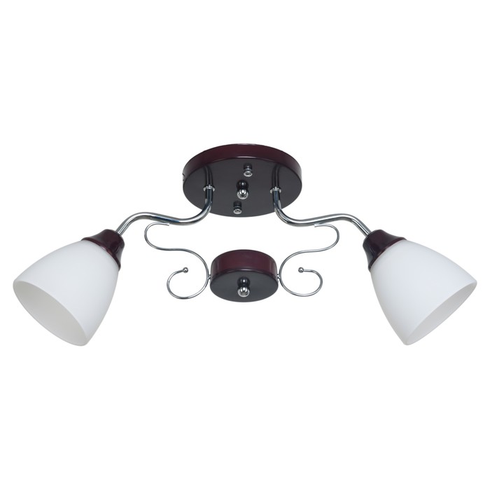 

Люстра "Пиафлор" 2 лампы 60W E27 основание хром коричневый 60х15х23,5 см