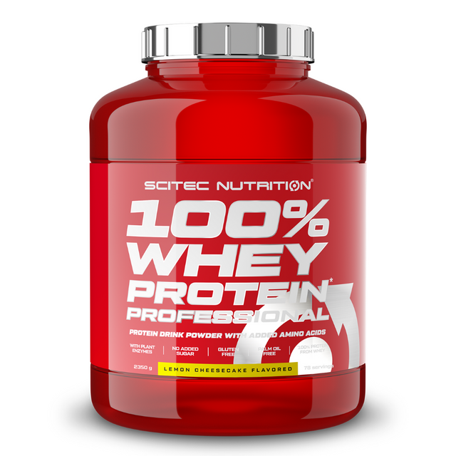 фото Scitec nutrition 100% whey protein professional 2350 г, лимонный чизкейк