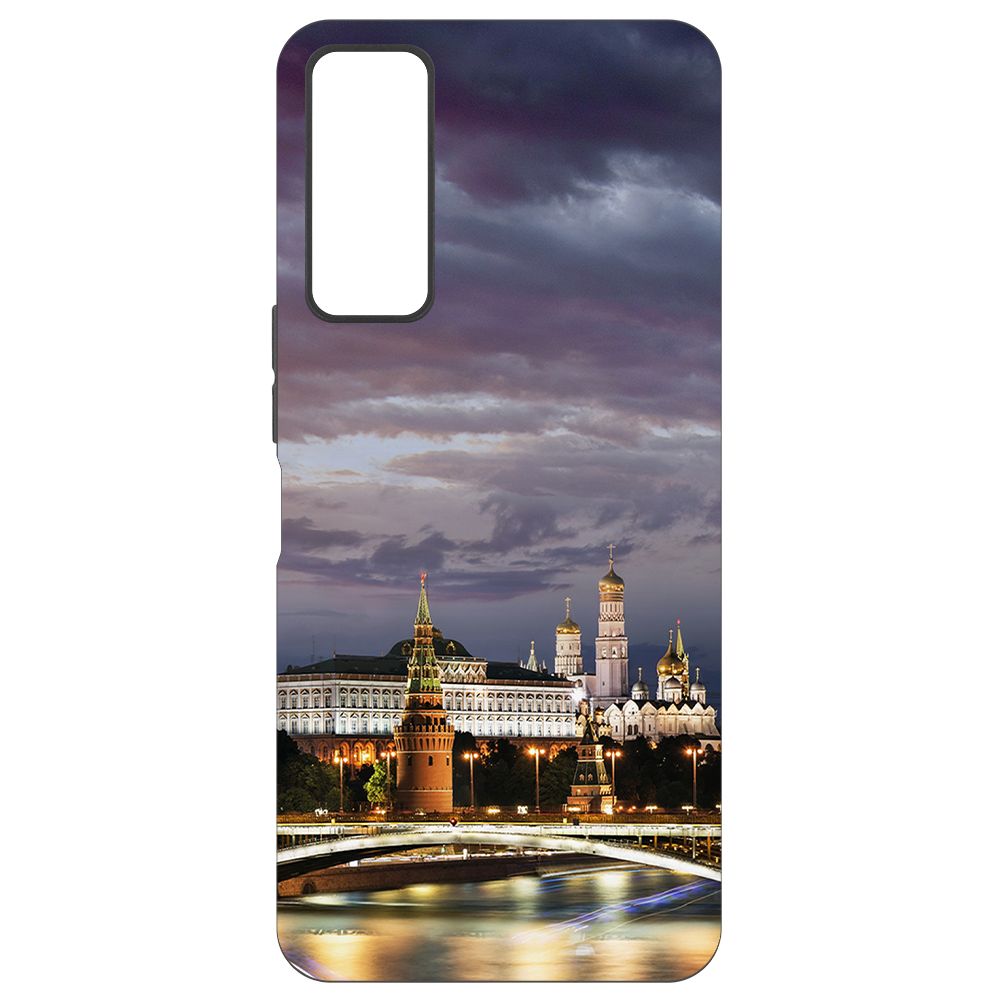 

Чехол-накладка Krutoff Soft Case Россия, Московский Кремль для TCL 30 черный