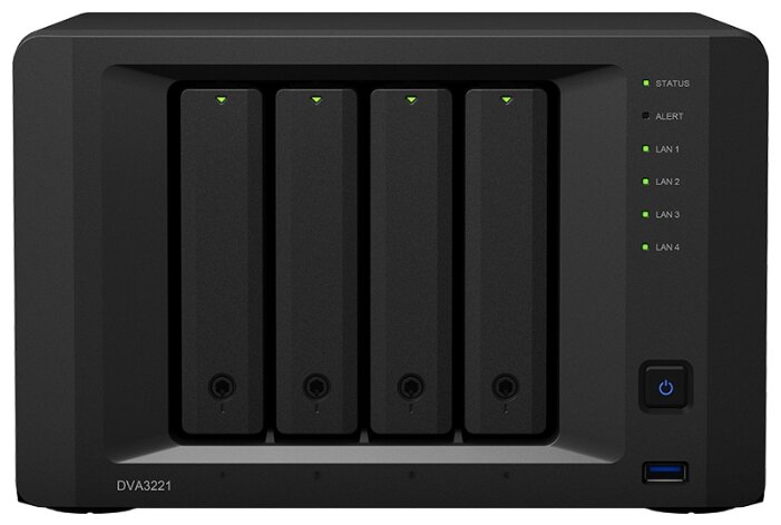 фото Сетевое хранилище данных synology black (dva3221)