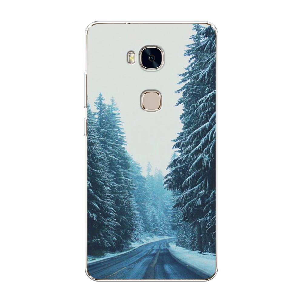 

Чехол для Honor 5X "Зима 9", Бежевый;голубой;черный, 60550-2