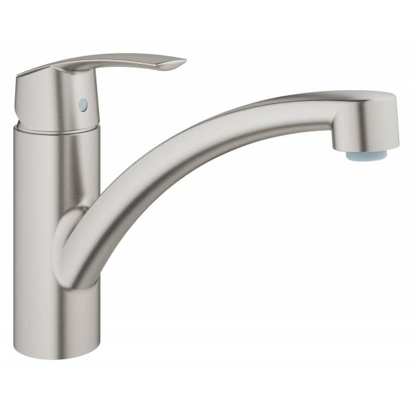 

Смеситель для кухни GROHE QuickFix Start с низким изливом, суперсталь (32441DC1), Серебристый, 32441DC1