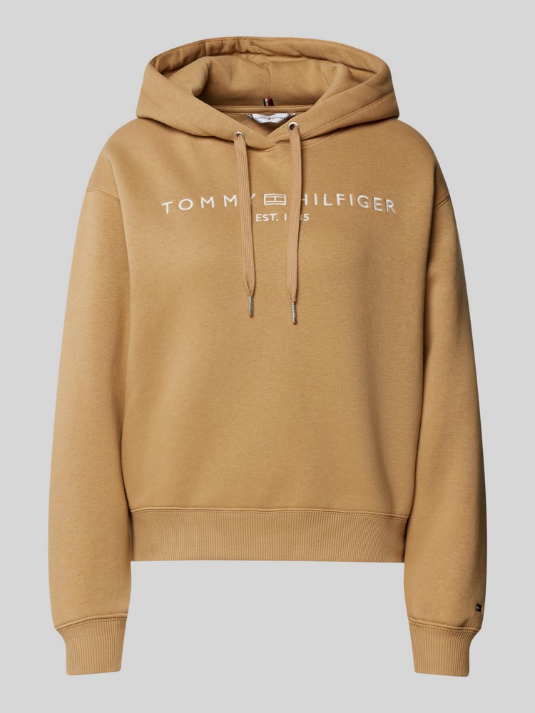 

Худи женское Tommy Hilfiger WW0WW43598 бежевое M, Бежевый, WW0WW43598