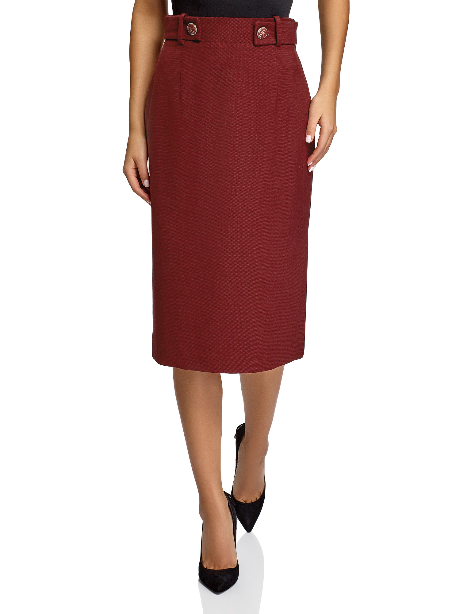 

Юбка женская oodji 21602089 красная 36/170, 21602089