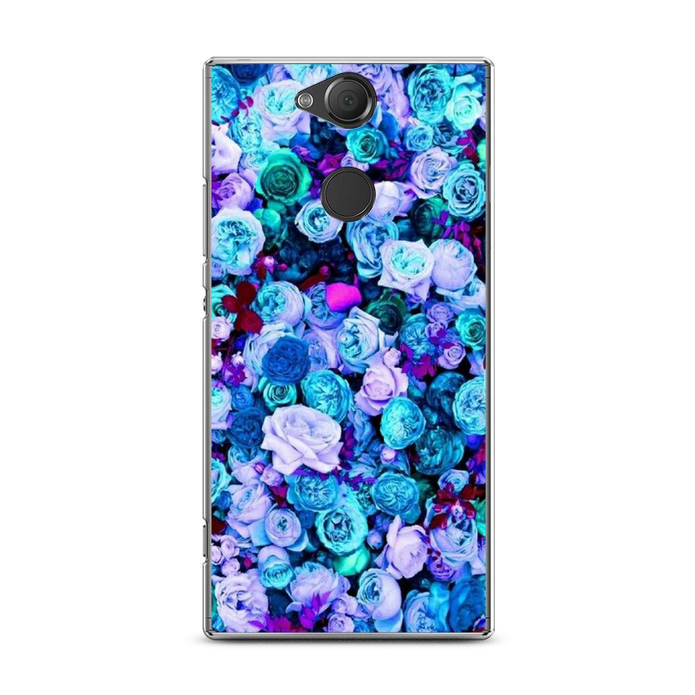 

Чехол на Sony Xperia XA2 Plus "Цветочный ковер", Фиолетовый, 53550-2