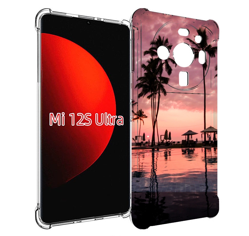 Чехол MyPads бассейн на берегу моря для Xiaomi 12S Ultra