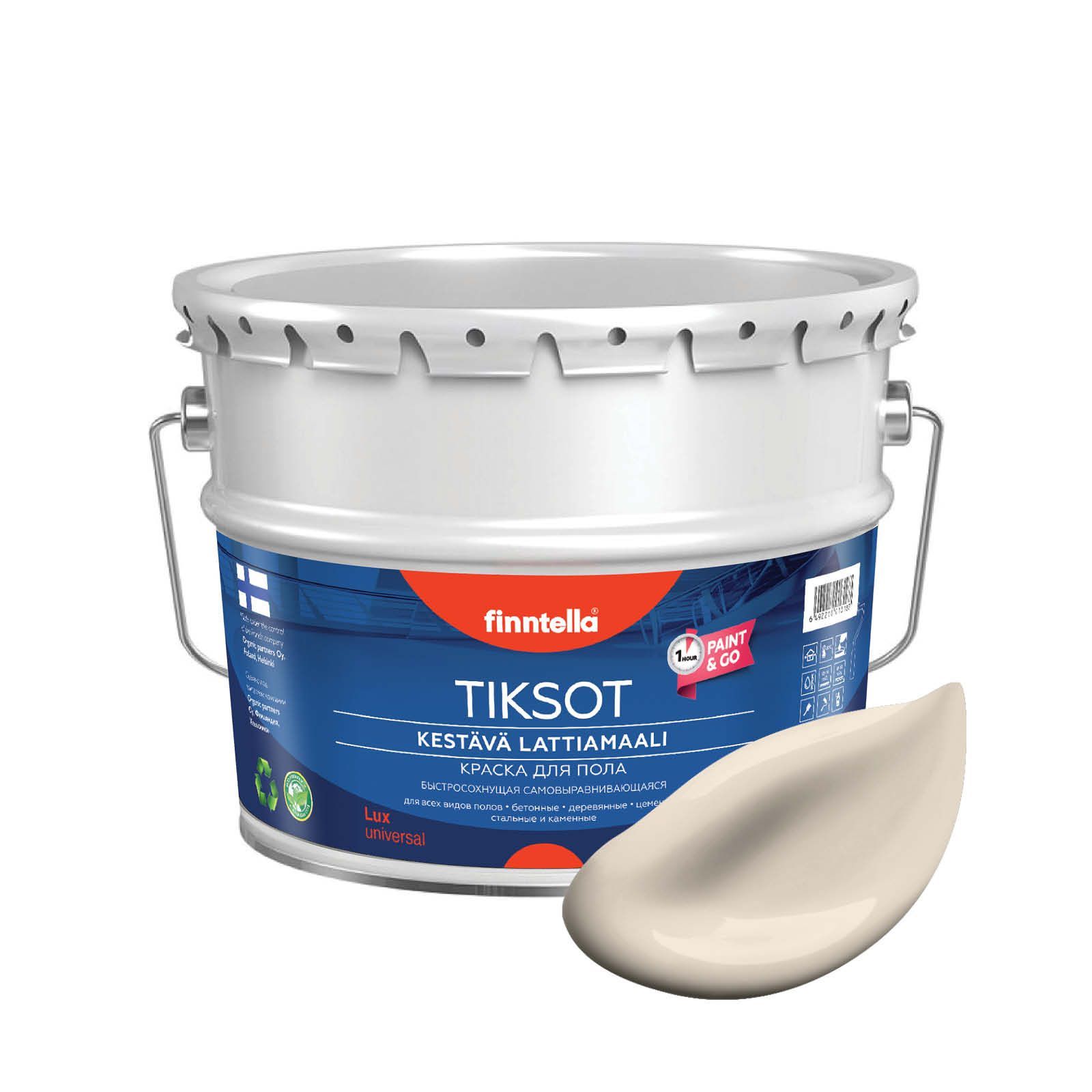 

Краска TIKSOT, MANTELI бежевый, 9л, для пола самовыравнивающаяся TIKSOT. Сохнет за 1 час.