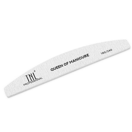 

Пилка для ногтей TNL Professional Queen Of Manicure лодочка 180/240, Серый