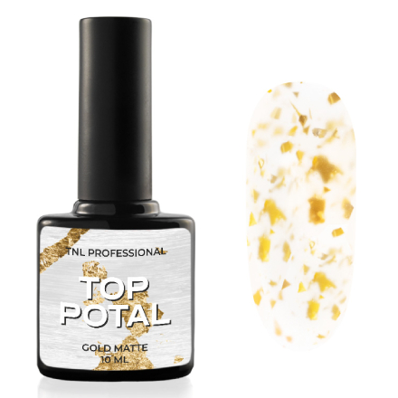 фото Топ для гель-лака tnl professional potal gold matte 10 мл