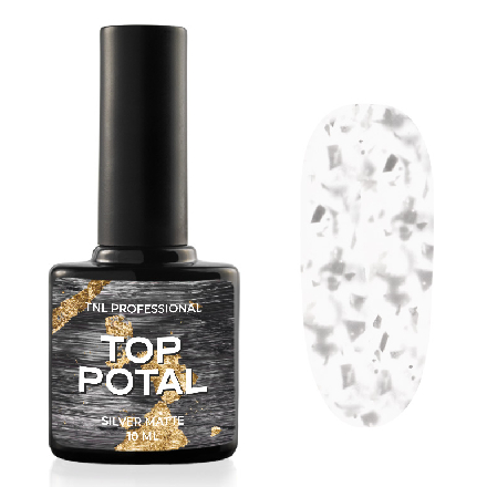 Топ для гель-лака TNL Professional Potal Silver Matte 10 мл